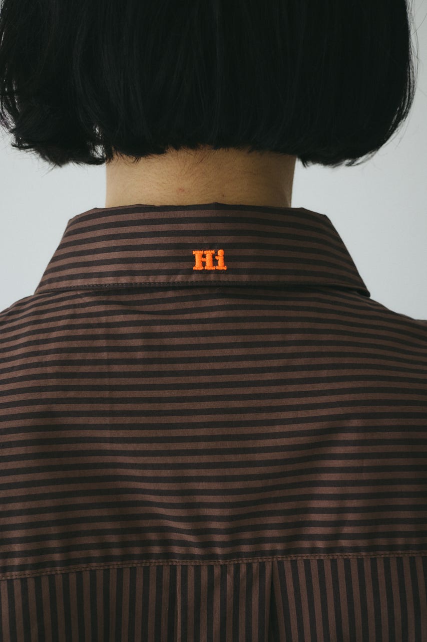 ［予約］Embroidery over shirt 柄BRN FREE