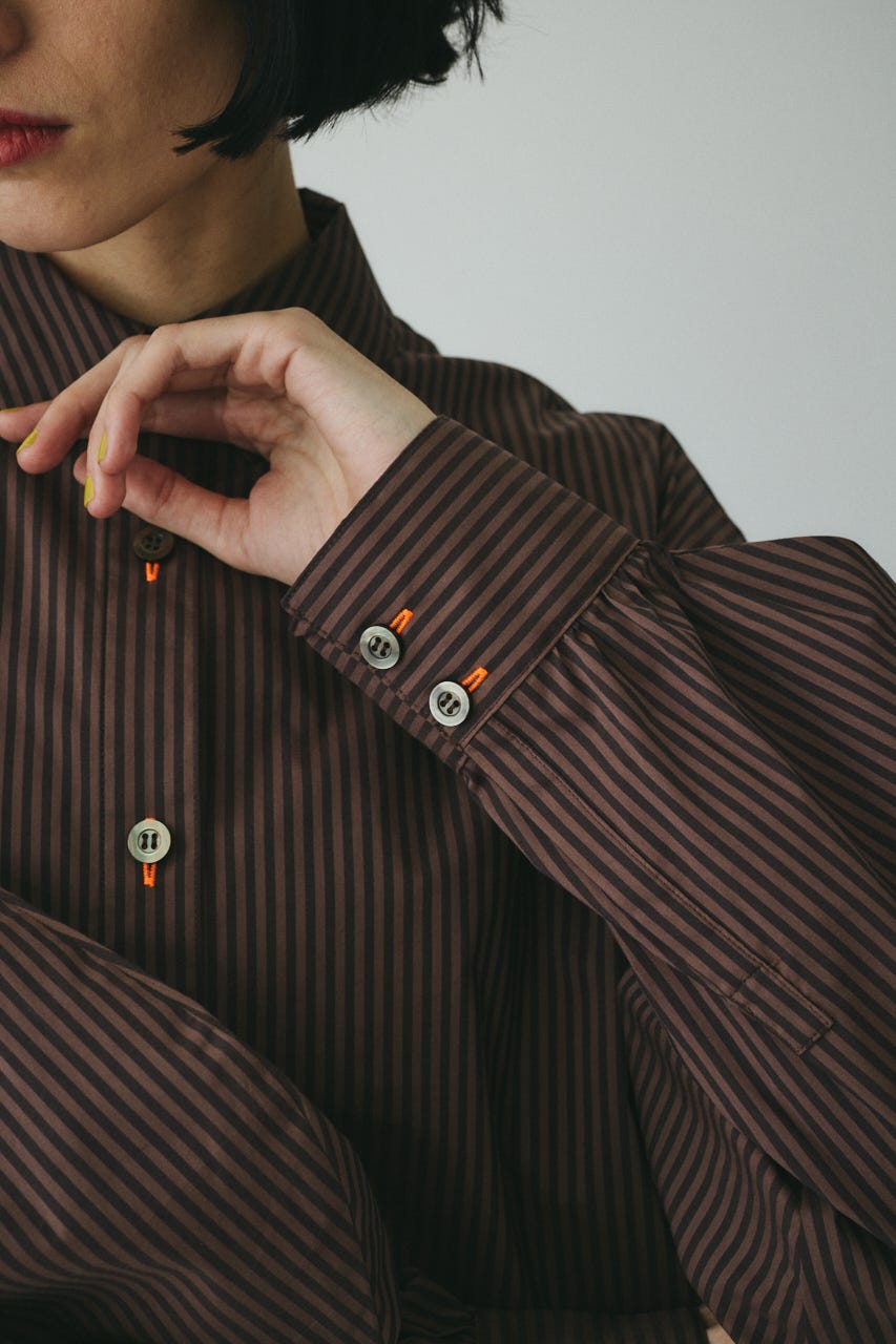 ［予約］Embroidery over shirt 柄BRN FREE