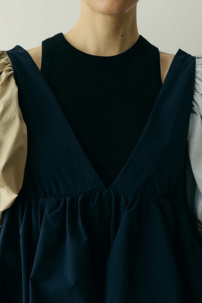［予約］2way balloon hem tops 柄NVY FREE