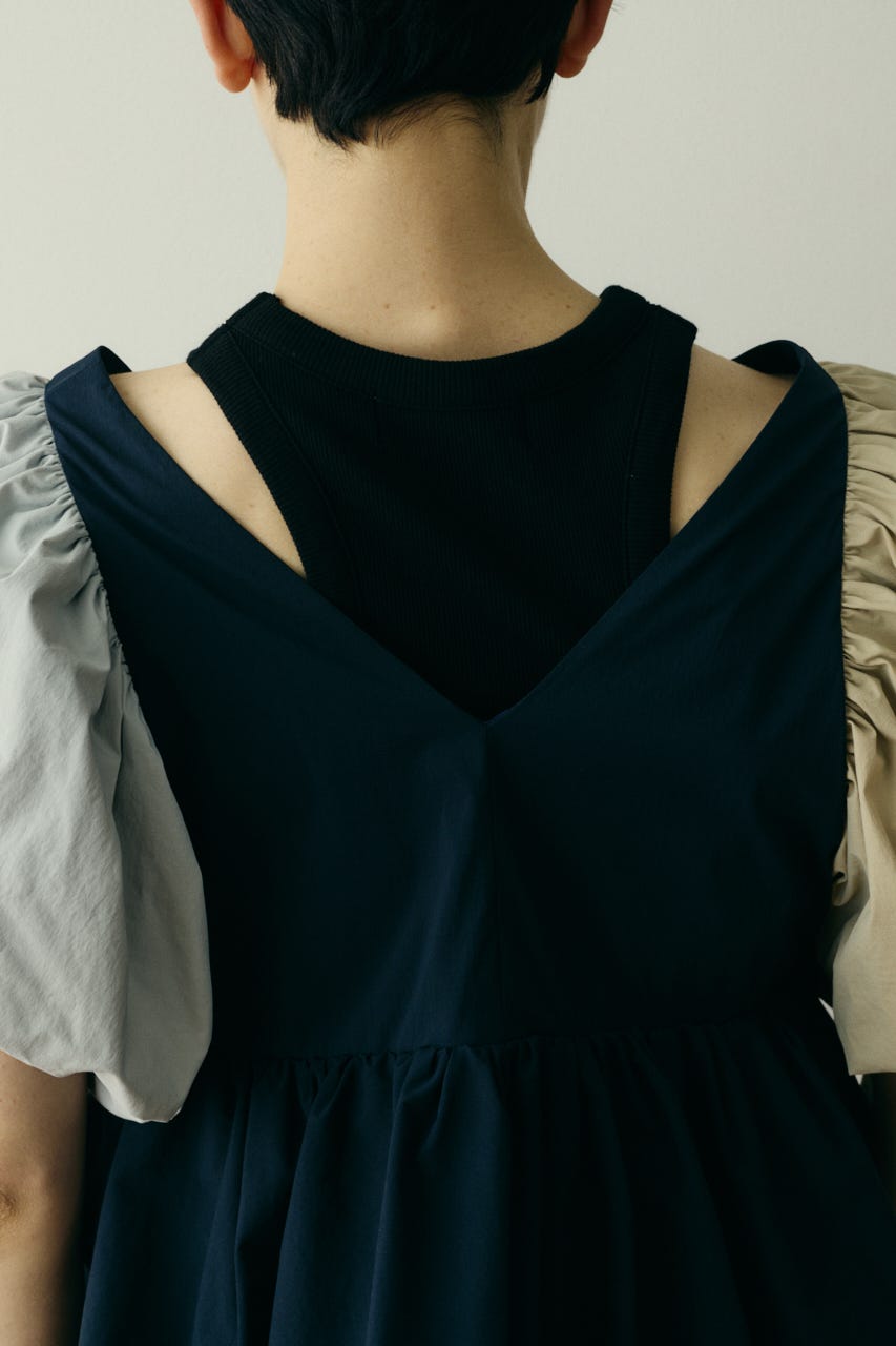 ［予約］2way balloon hem tops 柄NVY FREE