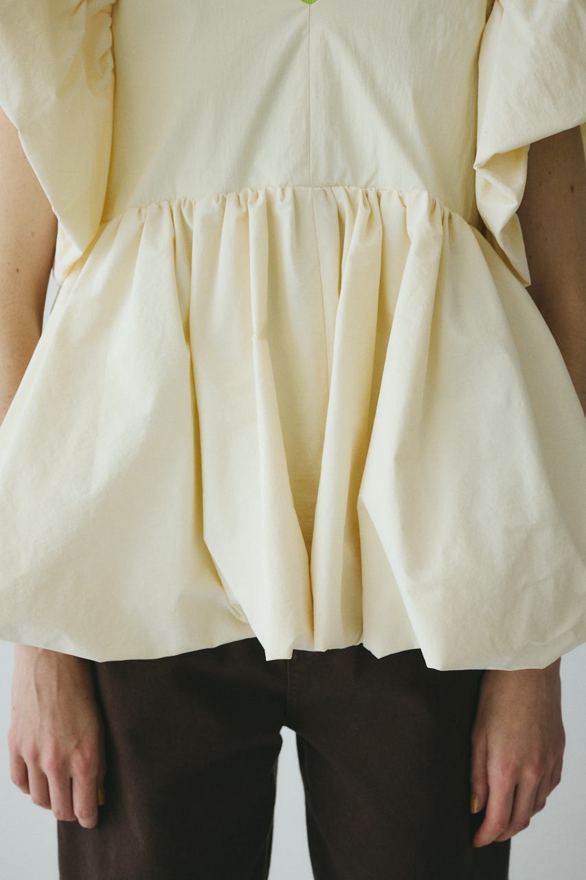 ［予約］2way balloon hem tops O/WHT FREE