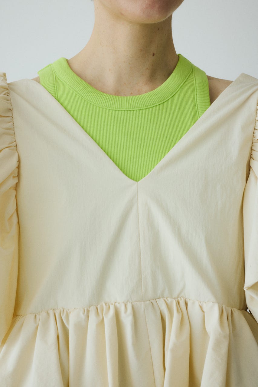 ［予約］2way balloon hem tops O/WHT FREE
