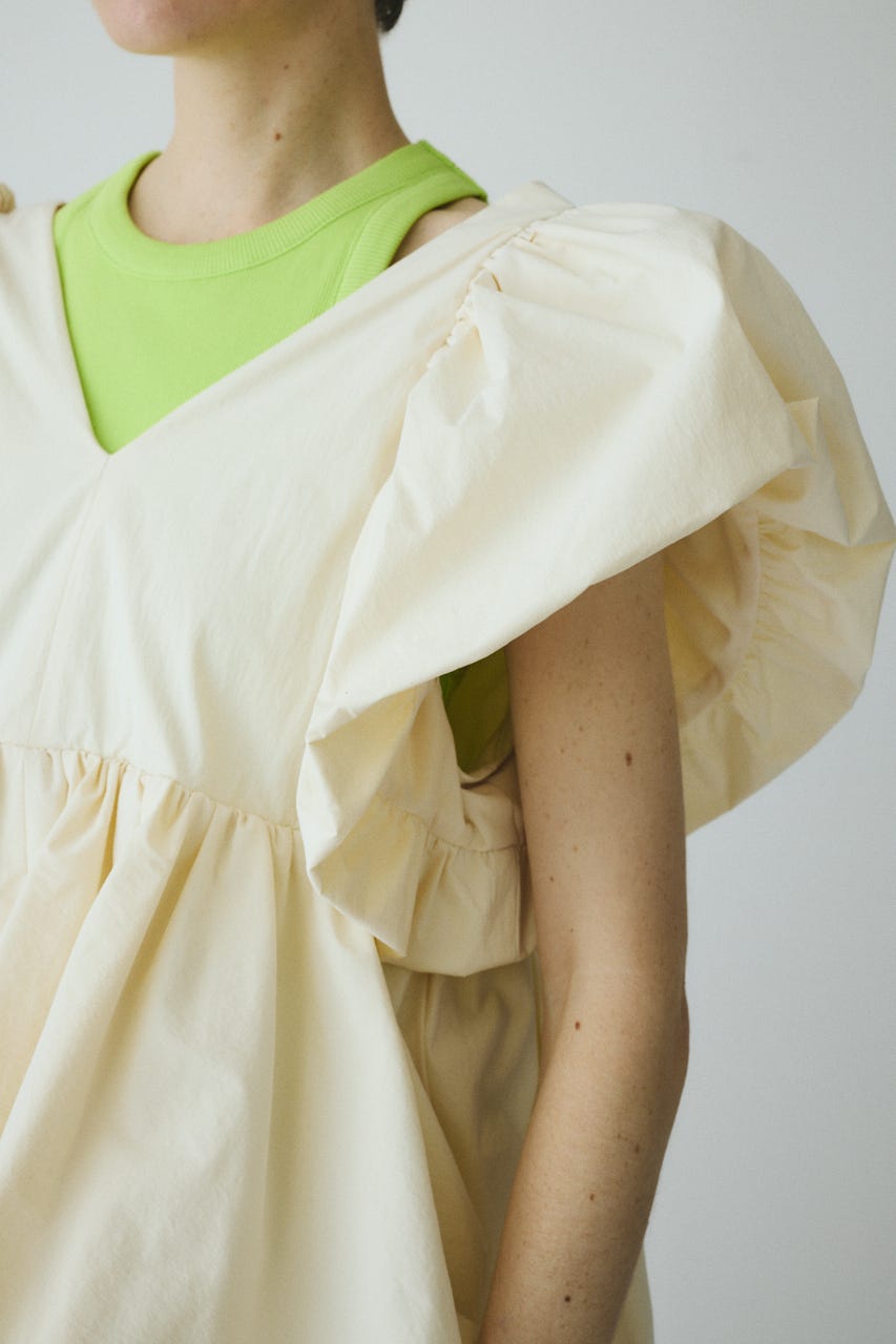 ［予約］2way balloon hem tops O/WHT FREE