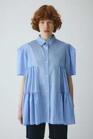 ［予約］Side gather A line shirt