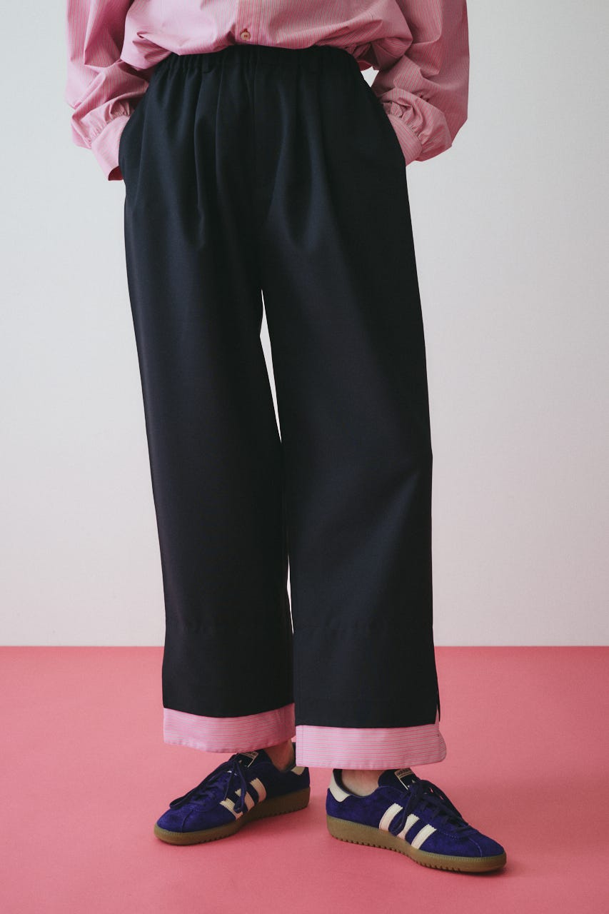 ［予約］Double hem pants NVY 38