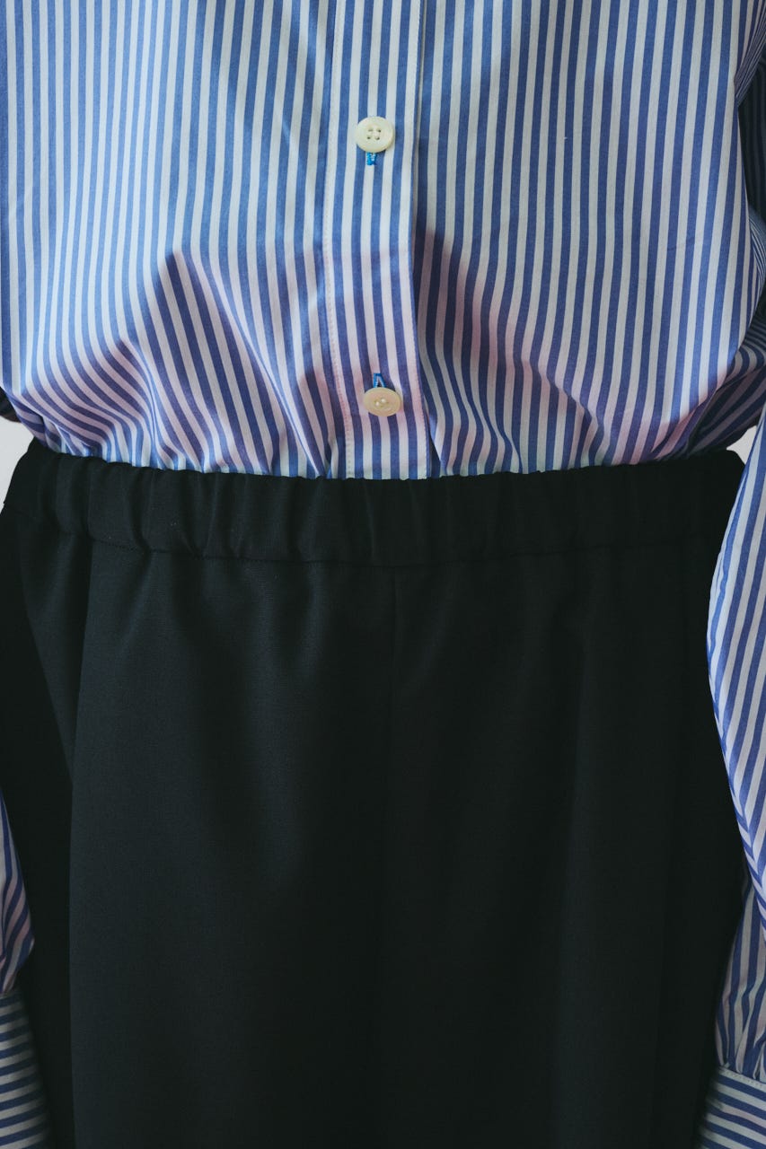 ［予約］Cocoon tuck pants BLK 38