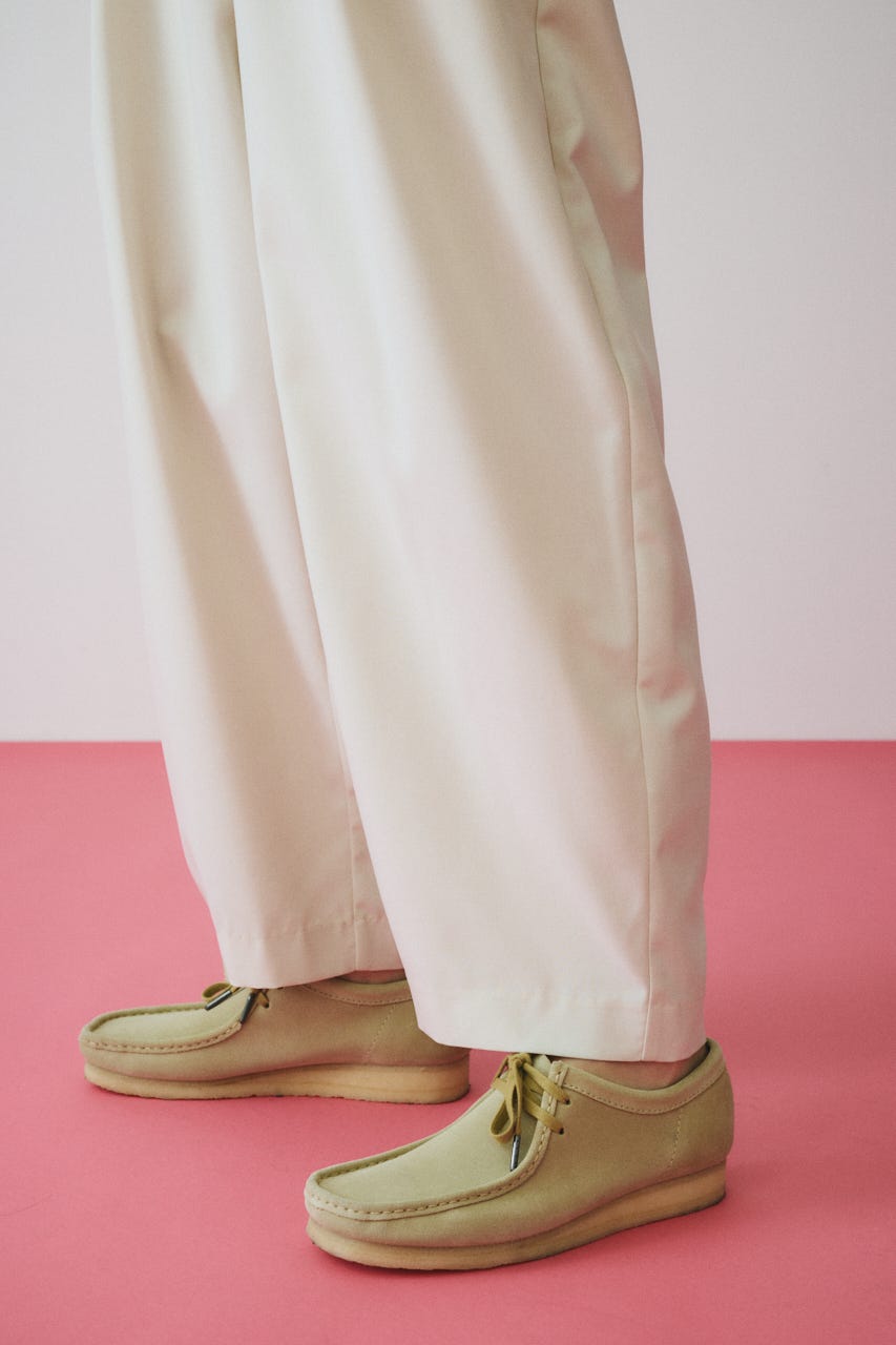 ［予約］Cocoon tuck pants O/WHT 38