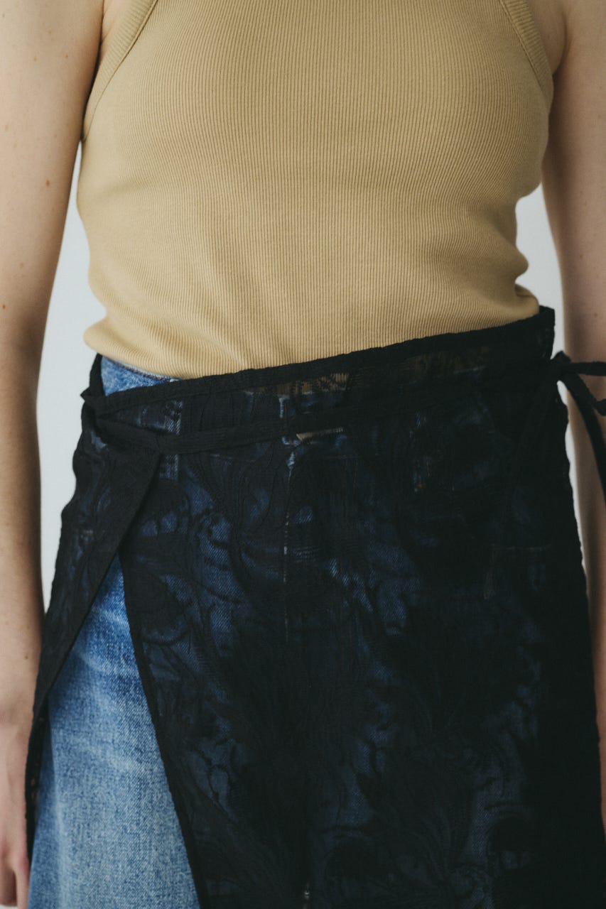 Lace wrap skirt BLK FREE