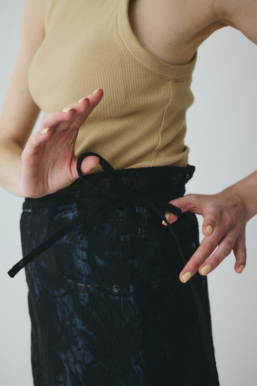 Lace wrap skirt BLK FREE