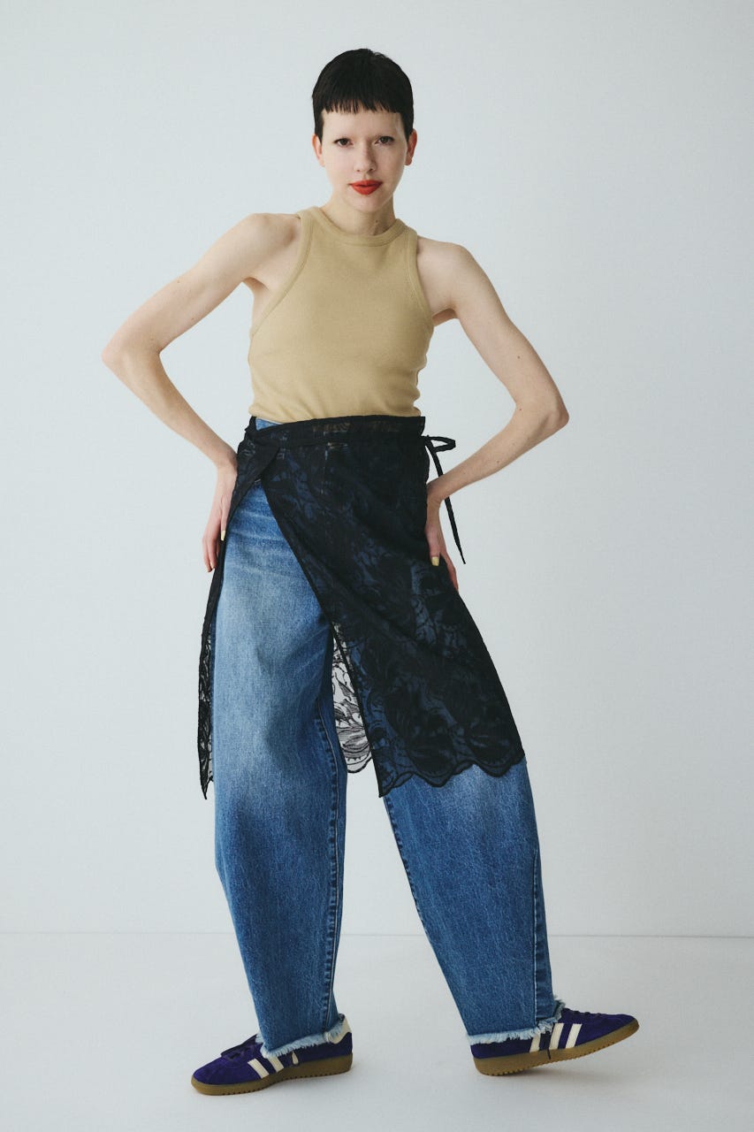 Lace wrap skirt BLK FREE