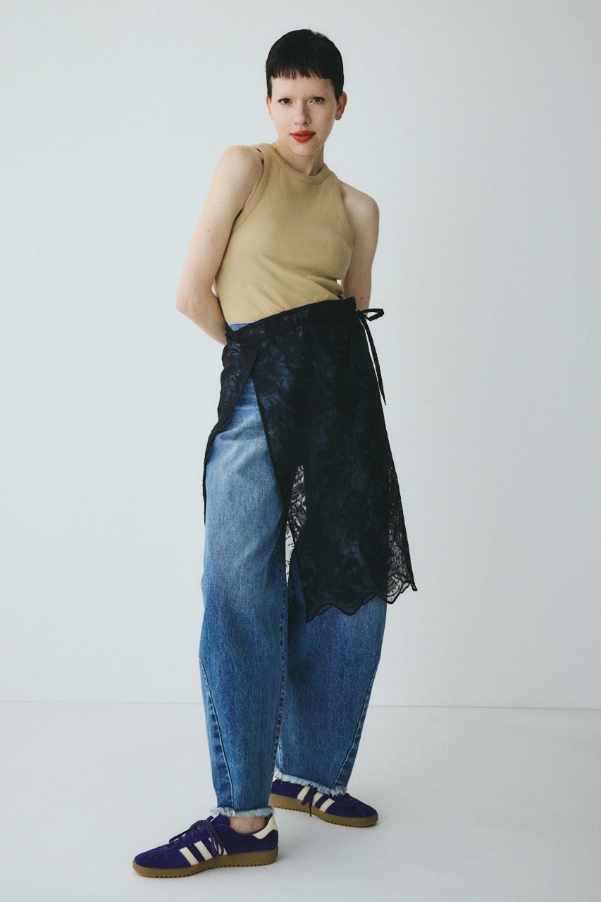 Lace wrap skirt BLK FREE