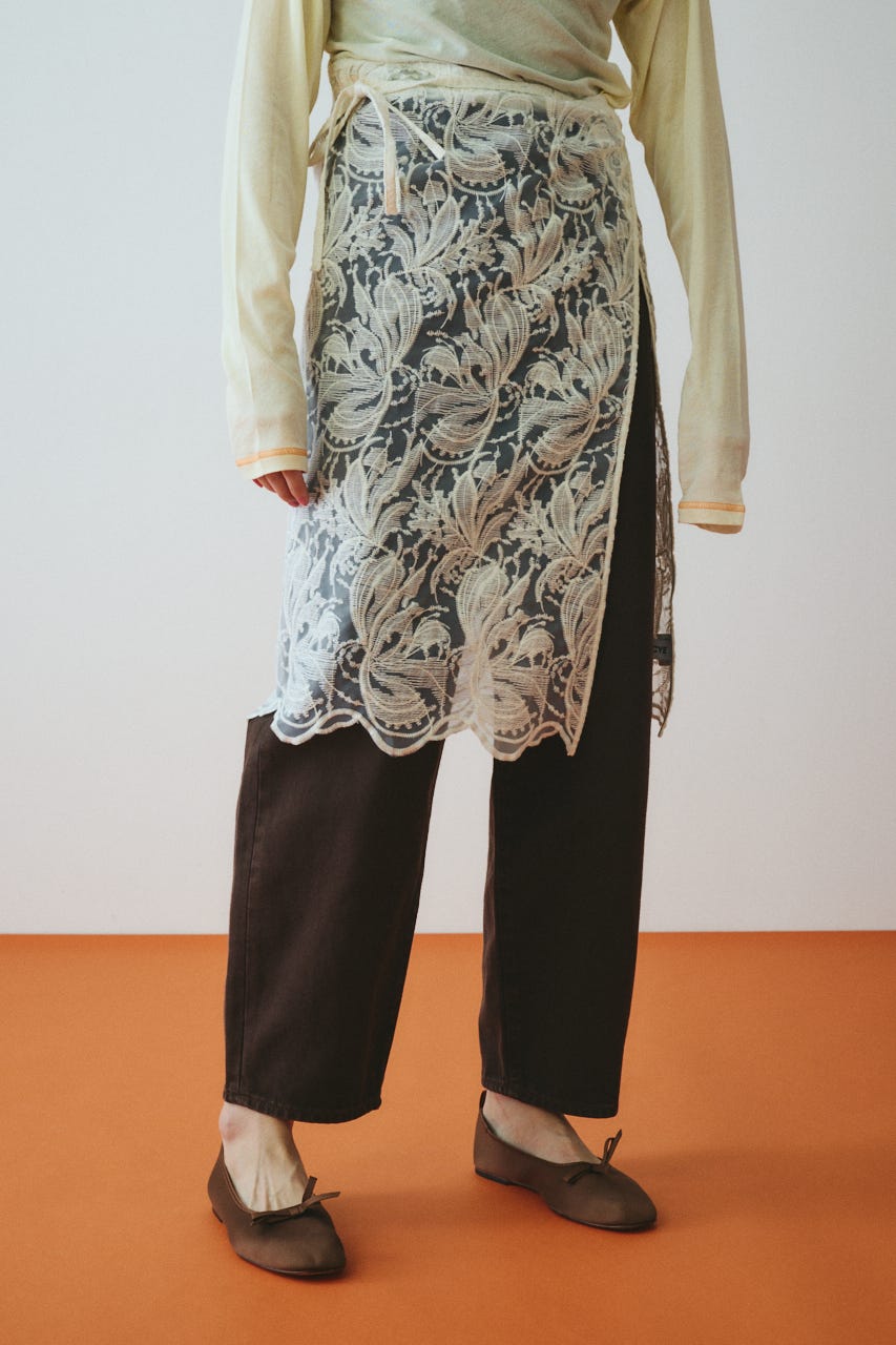 Lace wrap skirt O/WHT FREE