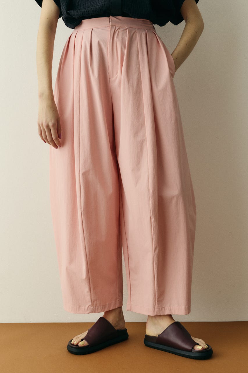Many tuck cocoon pants L/PNK 38