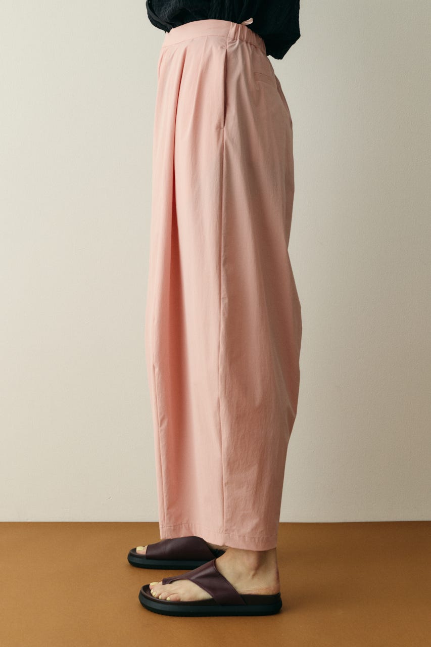 Many tuck cocoon pants L/PNK 38