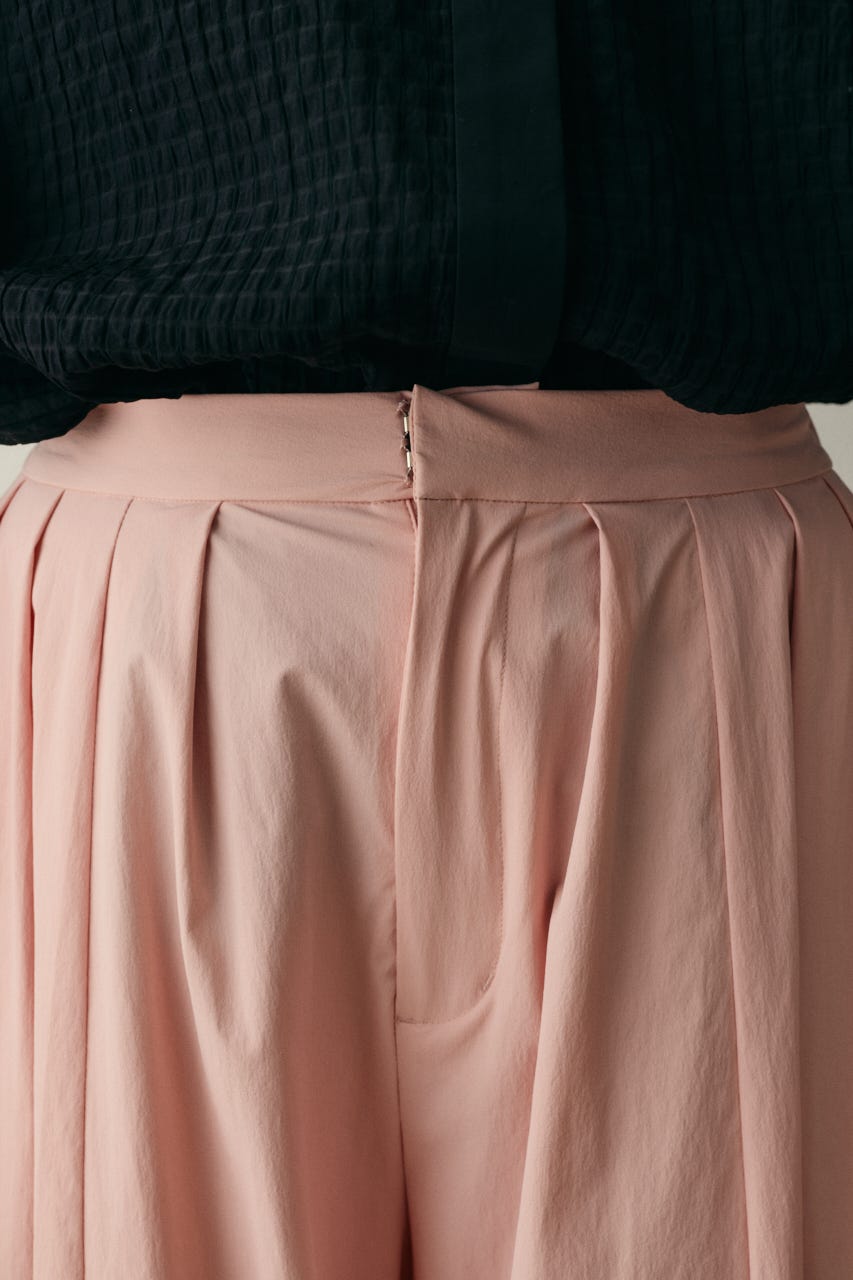 Many tuck cocoon pants L/PNK 38