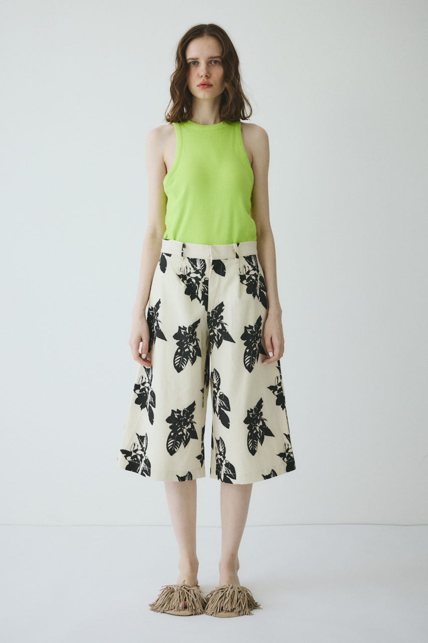 【ポイントアップ+4％対象商品】［予約］Loose wide half pants BLK 36