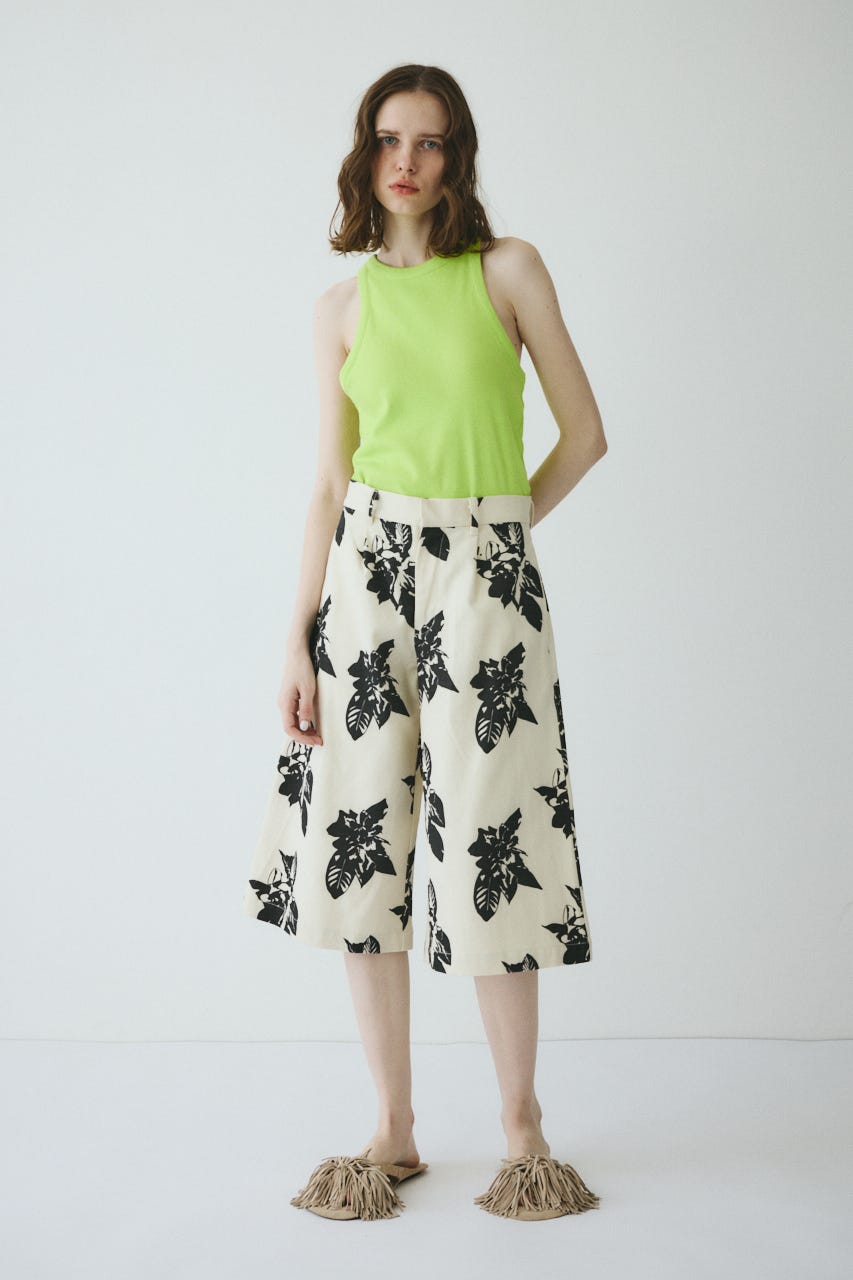 【ポイントアップ+4％対象商品】［予約］Loose wide half pants BLK 36
