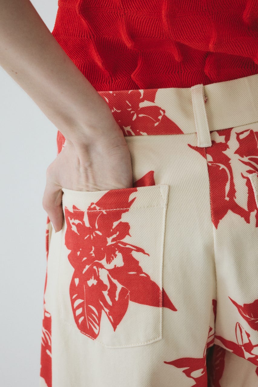 【ポイントアップ+4％対象商品】［予約］Loose wide half pants RED 36