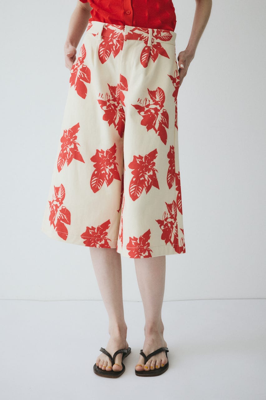 【ポイントアップ+4％対象商品】［予約］Loose wide half pants RED 36