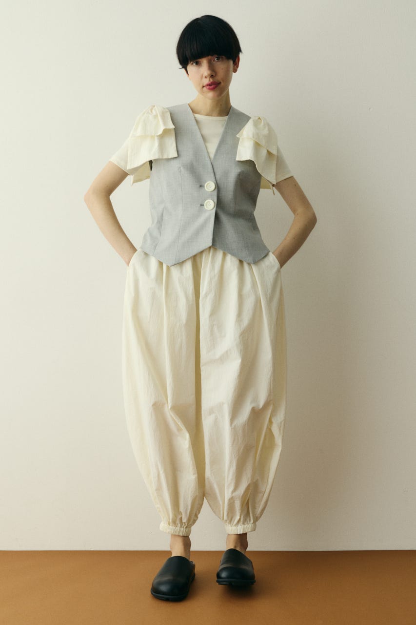 【ポイントアップ+4％対象商品】［予約］Nylon balloon pants O/WHT 36
