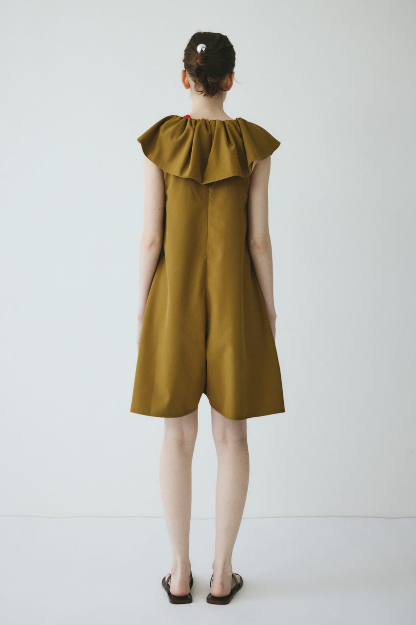 【ポイントアップ+4％対象商品】［予約］V neck frill all in one BEG FREE
