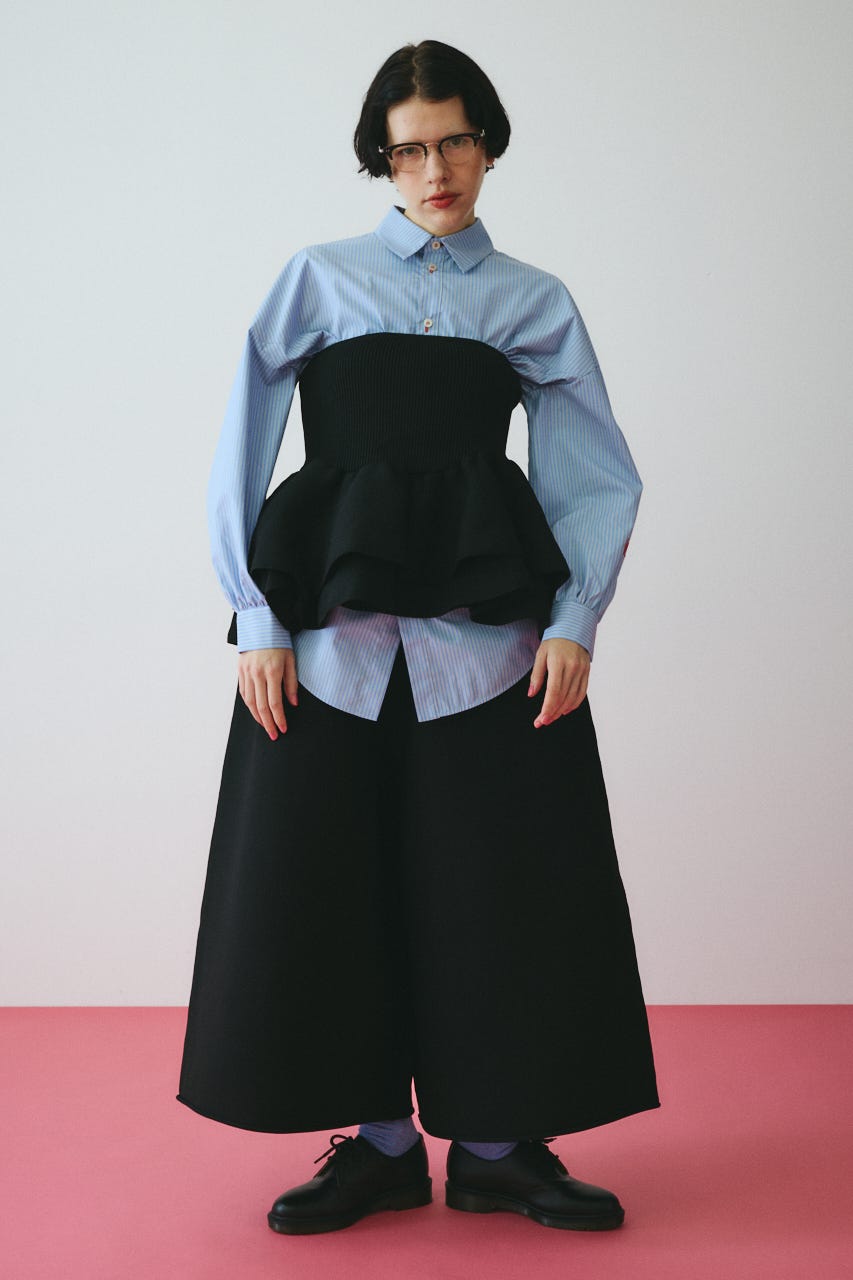 ［予約］Frill hem bustier BLK FREE