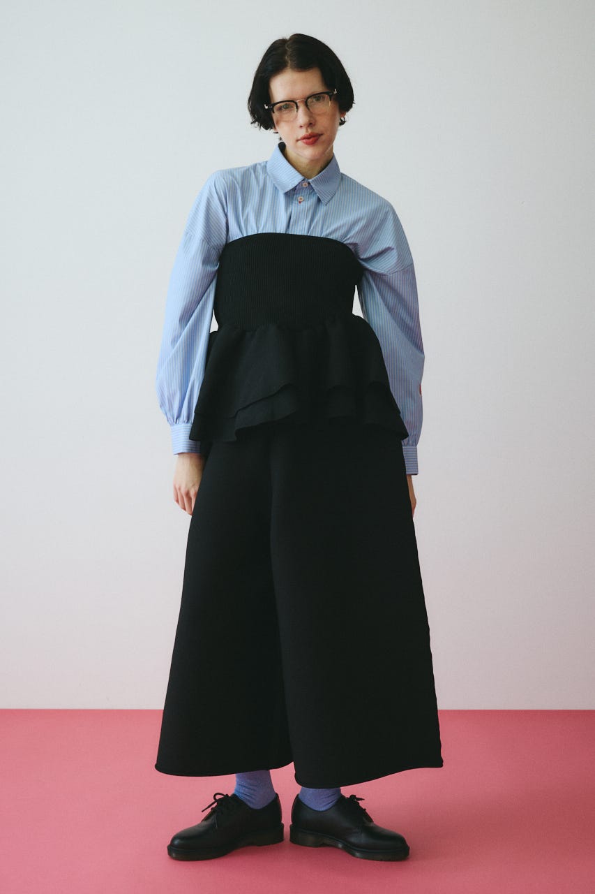 ［予約］Frill hem bustier BLK FREE