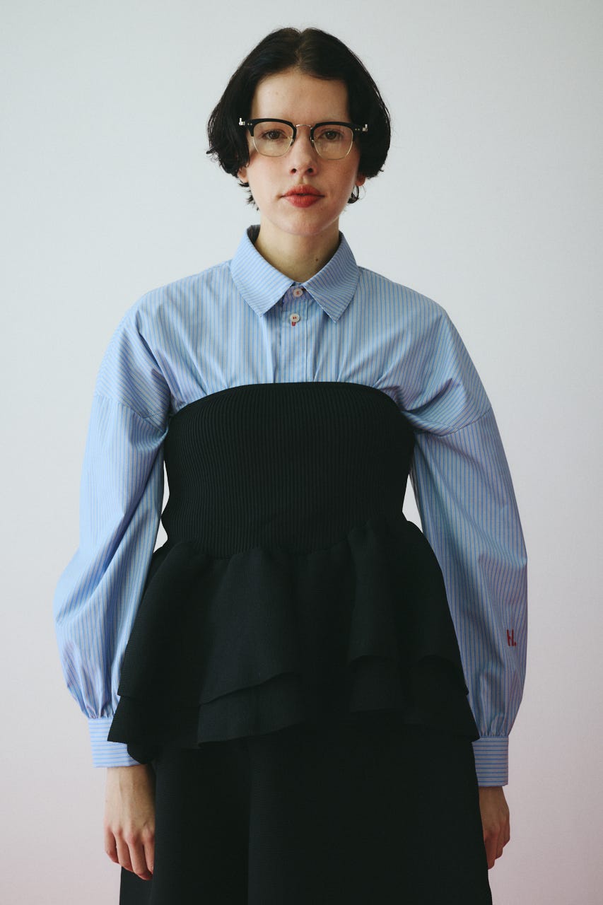 ［予約］Frill hem bustier BLK FREE