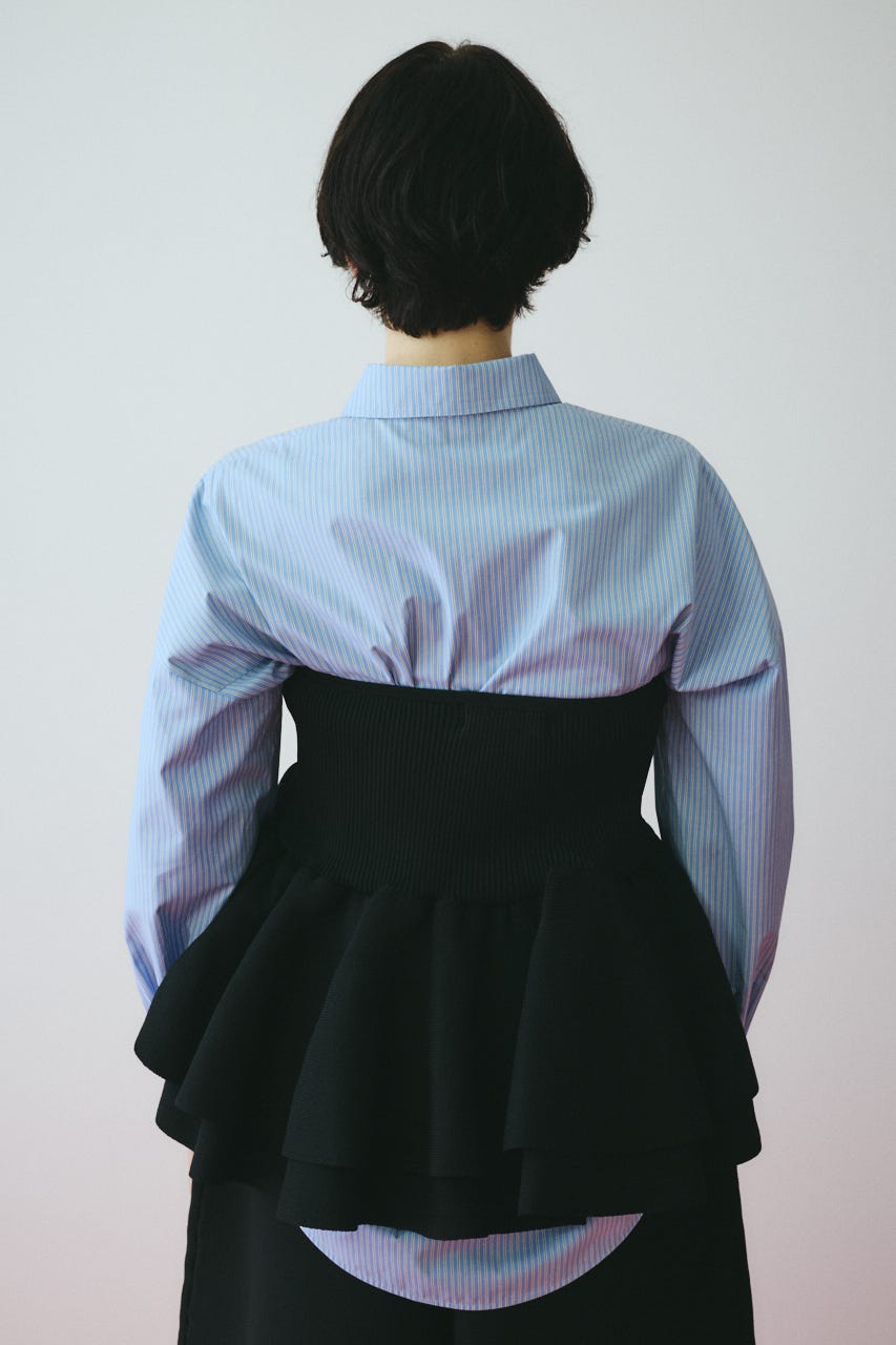 ［予約］Frill hem bustier BLK FREE