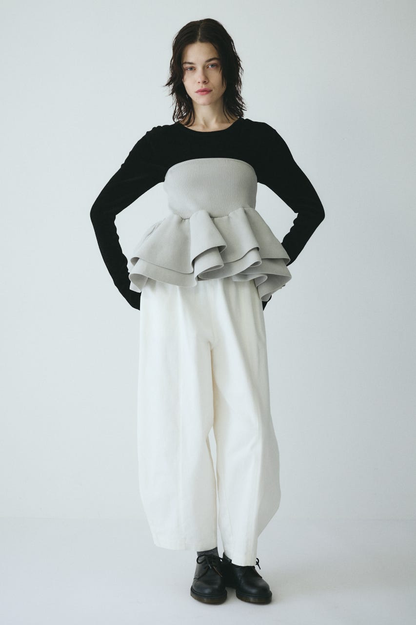 ［予約］Frill hem bustier L/GRY FREE