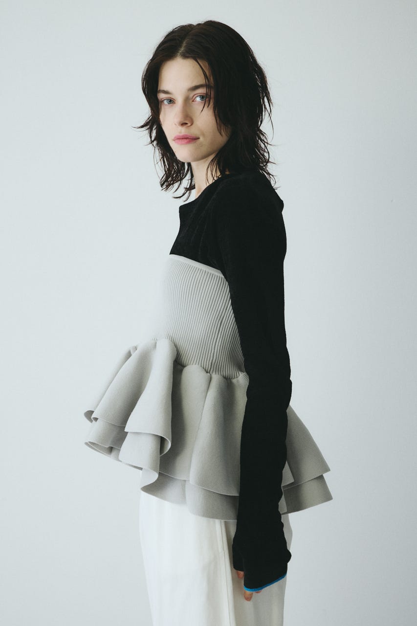 ［予約］Frill hem bustier L/GRY FREE