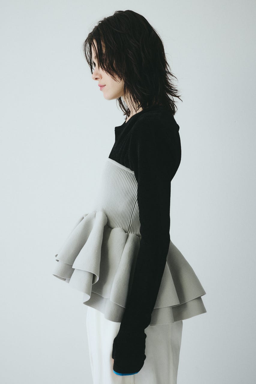 ［予約］Frill hem bustier L/GRY FREE