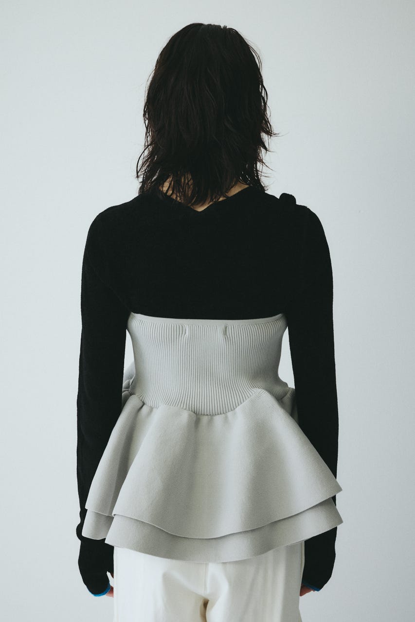 ［予約］Frill hem bustier L/GRY FREE