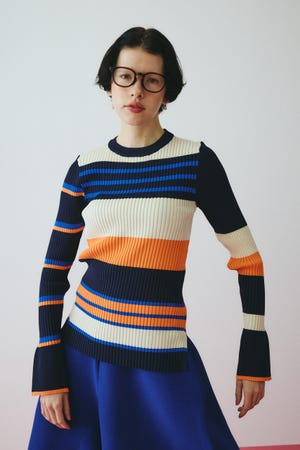 ［予約］Randam Border knit tops
