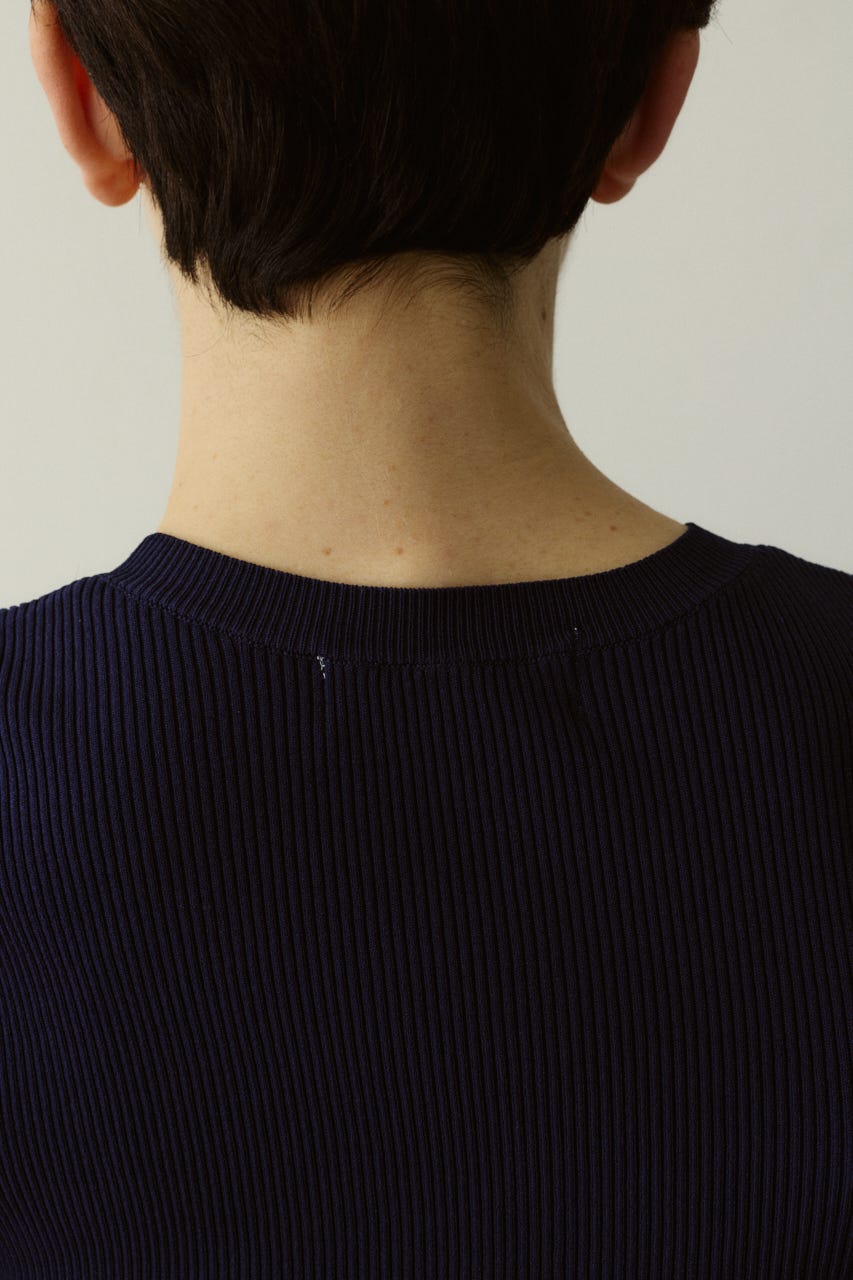 ［予約］Wave flare knit tops 柄NVY FREE