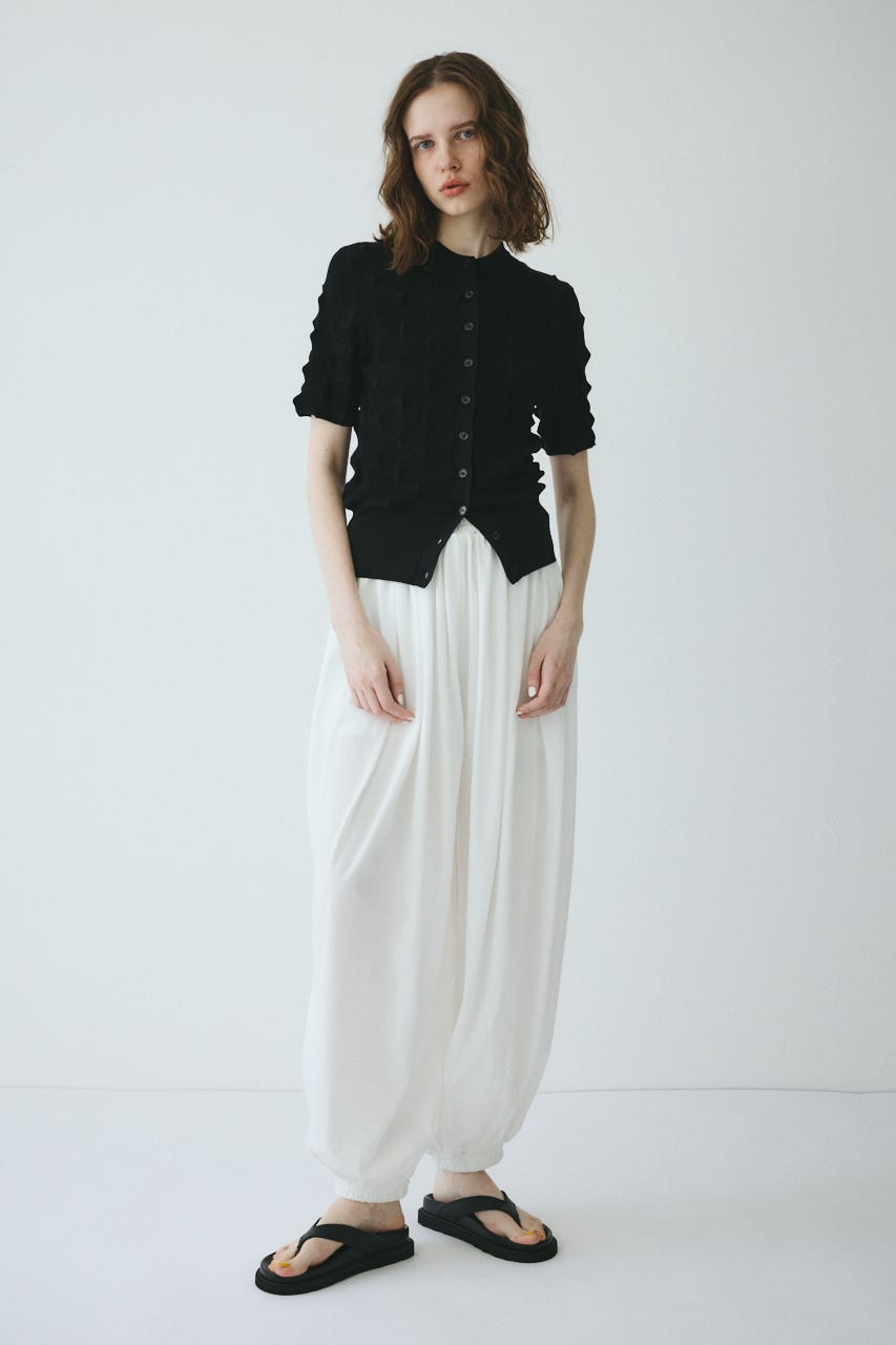 【ポイントアップ+4％対象商品】［予約］Pocopoco knit cardigan BLK FREE