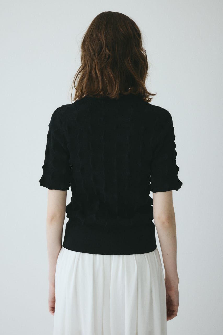 【ポイントアップ+4％対象商品】［予約］Pocopoco knit cardigan BLK FREE