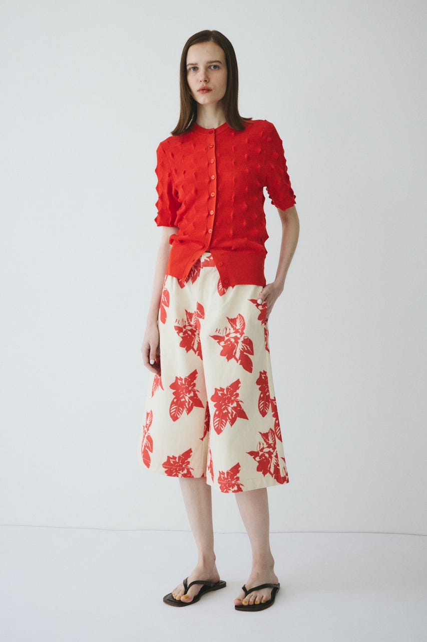 【ポイントアップ+4％対象商品】［予約］Pocopoco knit cardigan RED FREE