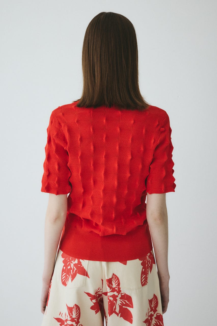 【ポイントアップ+4％対象商品】［予約］Pocopoco knit cardigan RED FREE