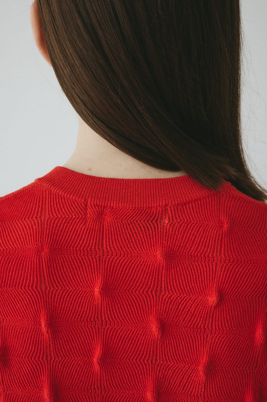 【ポイントアップ+4％対象商品】［予約］Pocopoco knit cardigan RED FREE
