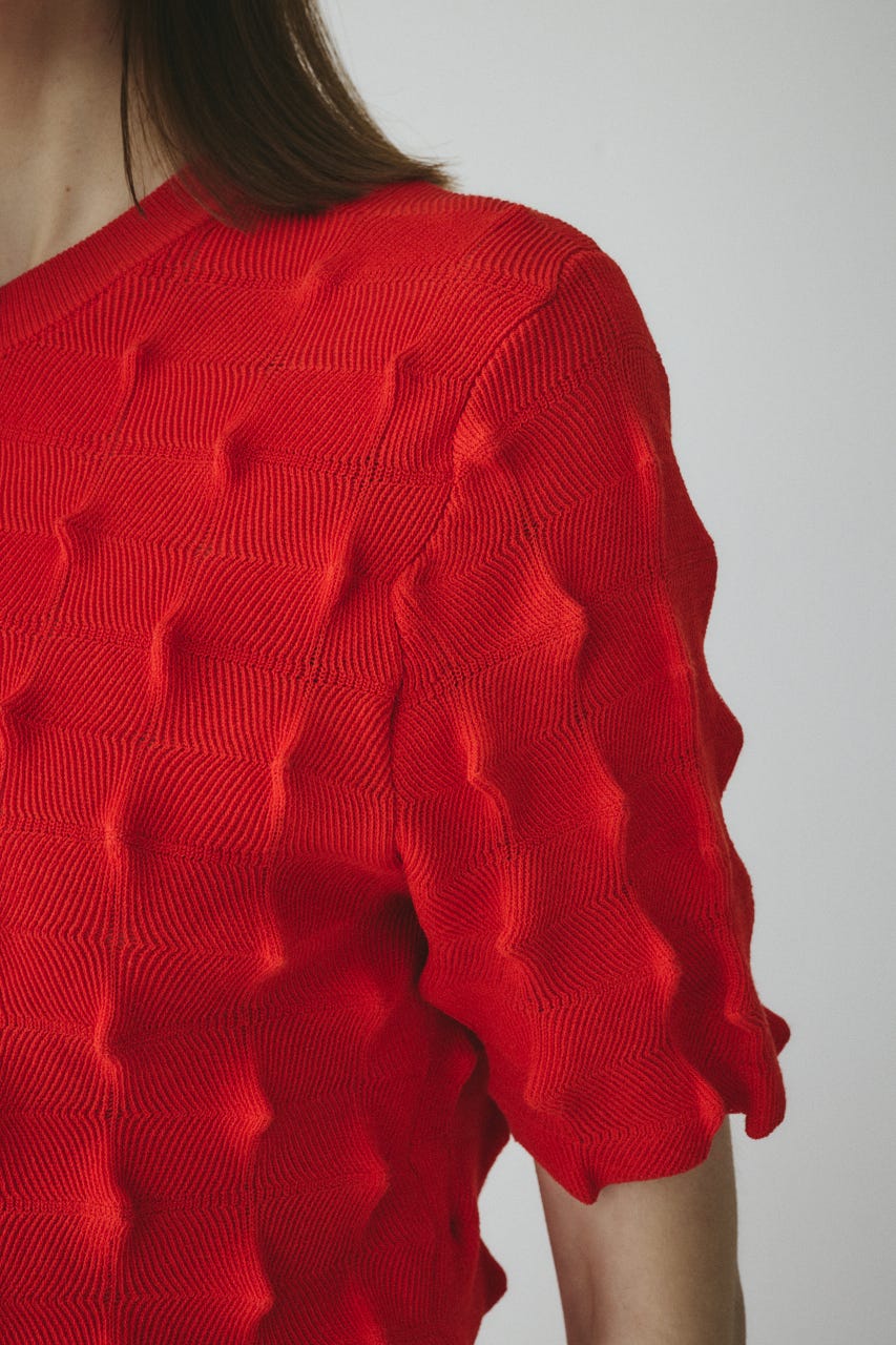 【ポイントアップ+4％対象商品】［予約］Pocopoco knit cardigan RED FREE