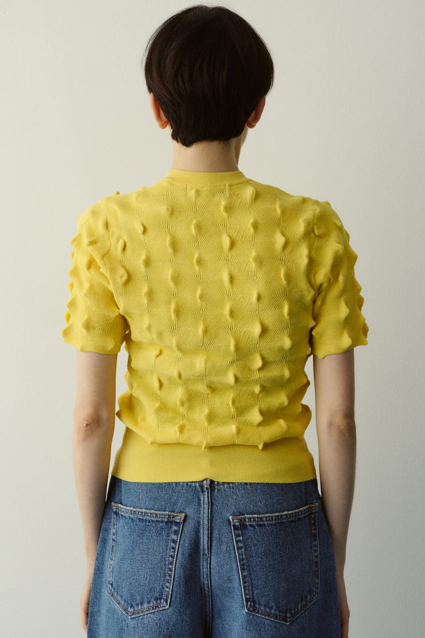 【ポイントアップ+4％対象商品】［予約］Pocopoco knit cardigan YEL FREE