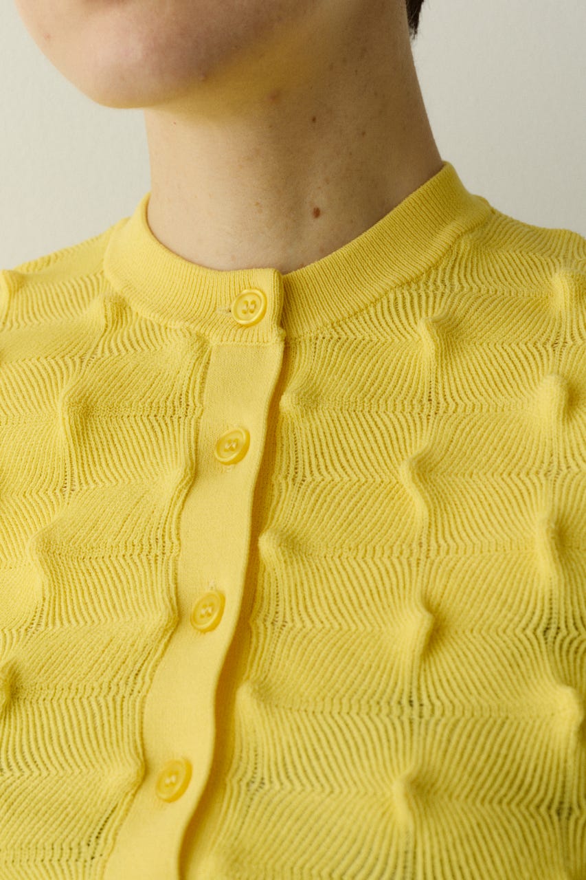 【ポイントアップ+4％対象商品】［予約］Pocopoco knit cardigan YEL FREE