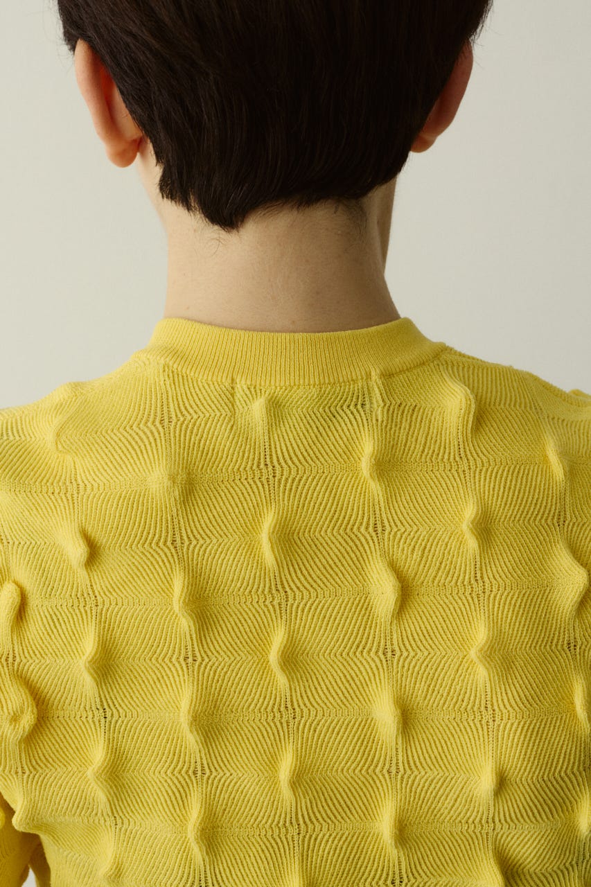 【ポイントアップ+4％対象商品】［予約］Pocopoco knit cardigan YEL FREE