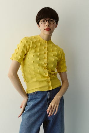【ポイントアップ 4％対象商品】［予約］Pocopoco knit cardigan