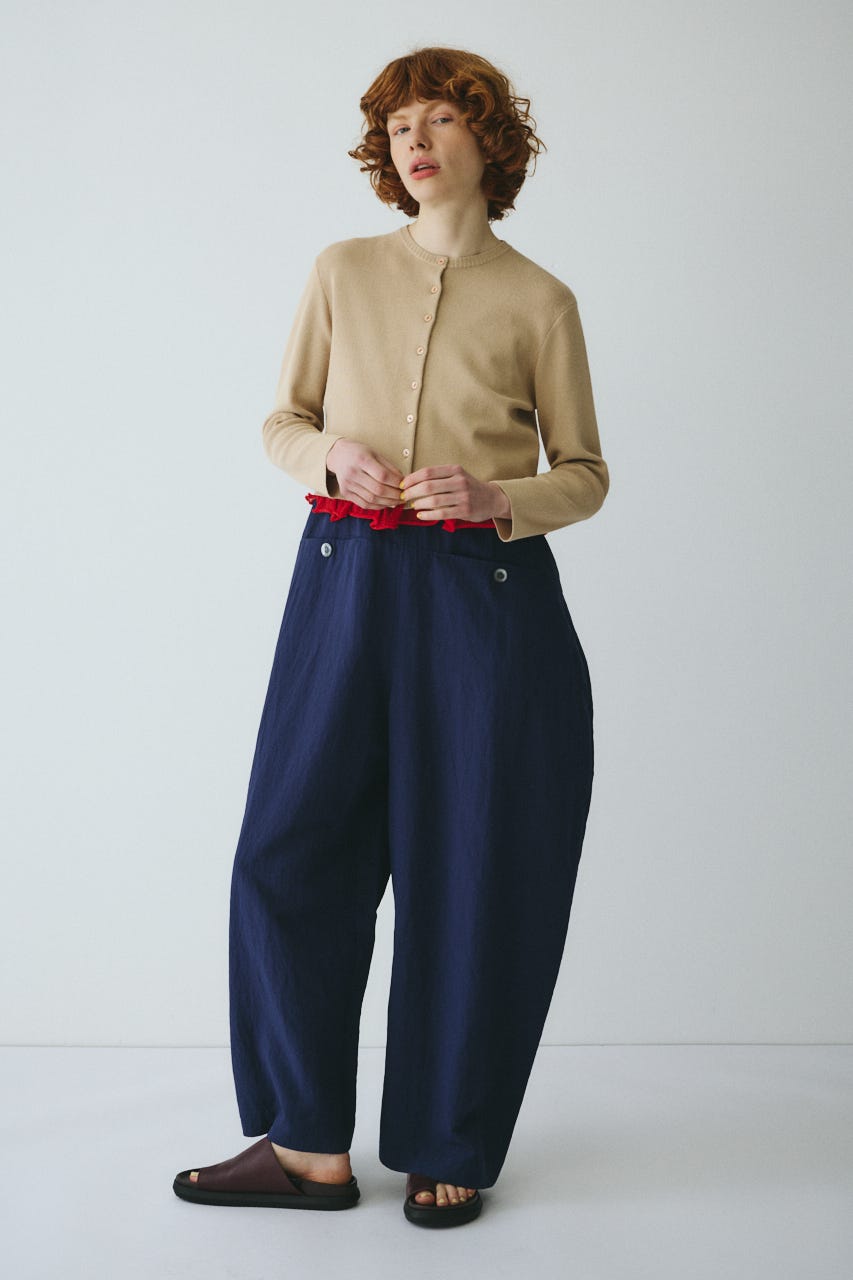 ［予約］Double hem knit cardigan BEG FREE