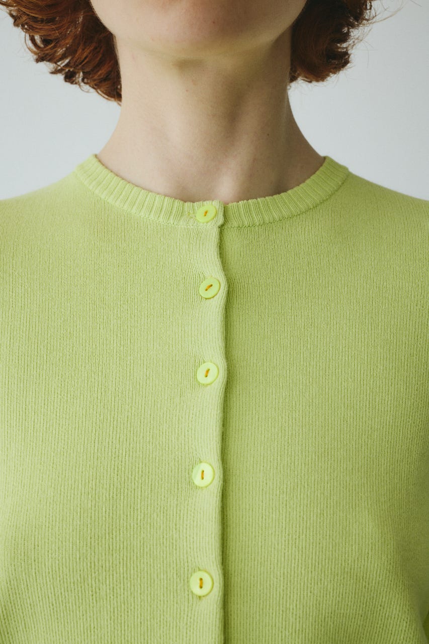 ［予約］Double hem knit cardigan YEL FREE