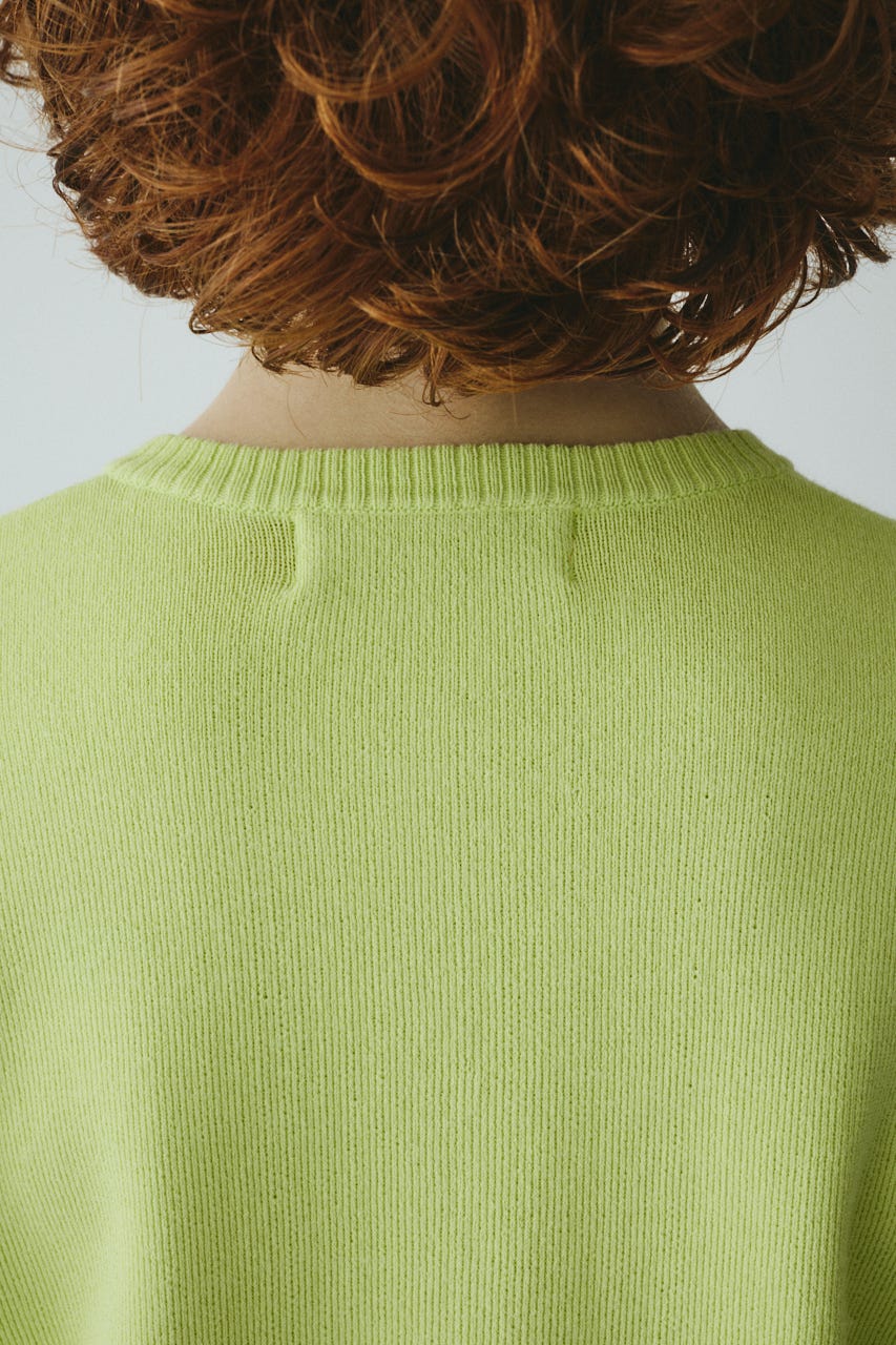 ［予約］Double hem knit cardigan YEL FREE