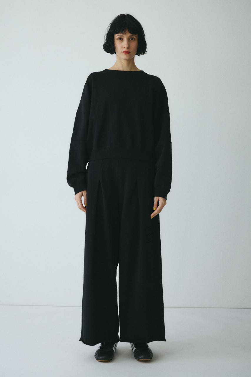 ［予約］Switching shoulder tops BLK FREE