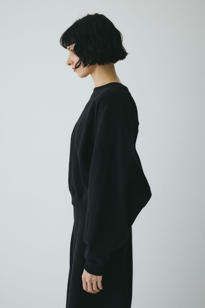 ［予約］Switching shoulder tops BLK FREE